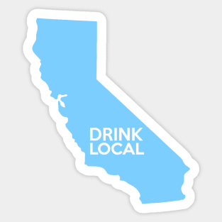 California Drink Local CA Blue Sticker